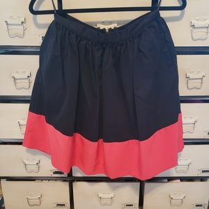 Topshop Flowy Color-Block Skirt